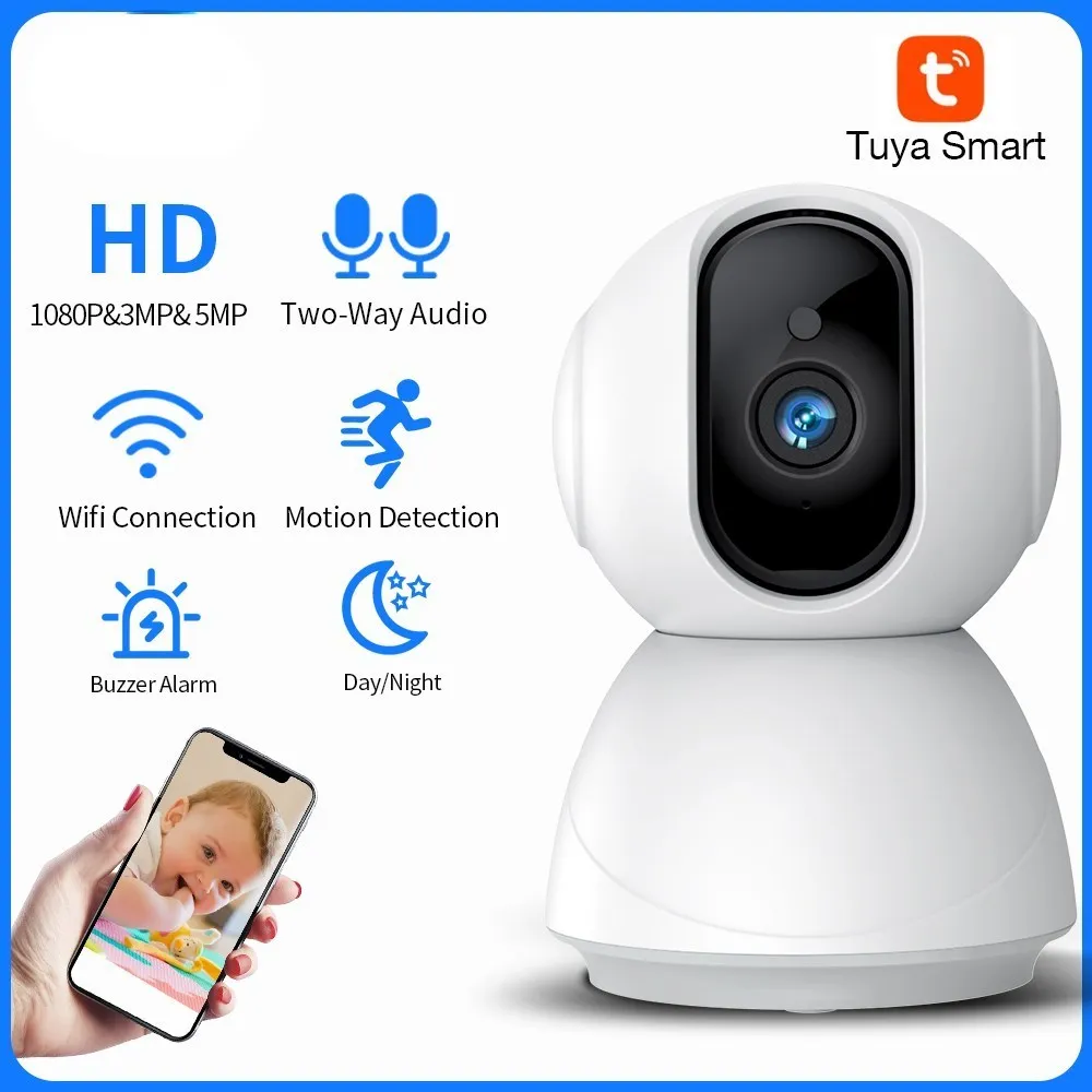 

Умная IP-камера с Wi-Fi, 5 МП, с датчиком движения