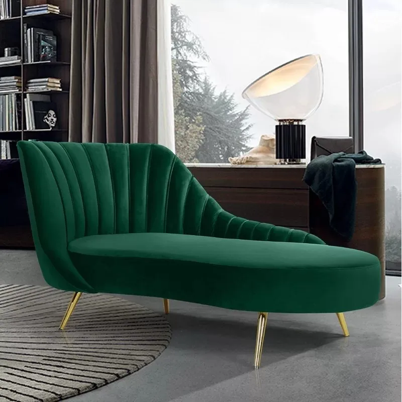 

Guifei Chair Nordic Modern Beauty Couch Bedroom Flannel Lounge Chair Balcony Luxury Curved Design Leisure Lazy Sofa