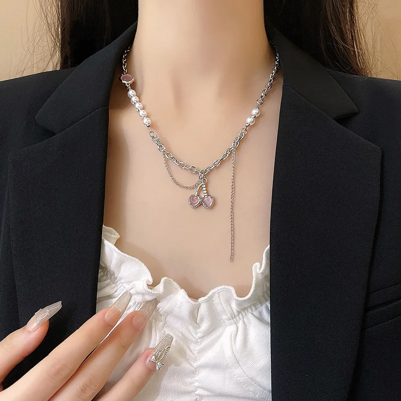 Новое милое крутое Ожерелье кошачий глаз с жемчугом |