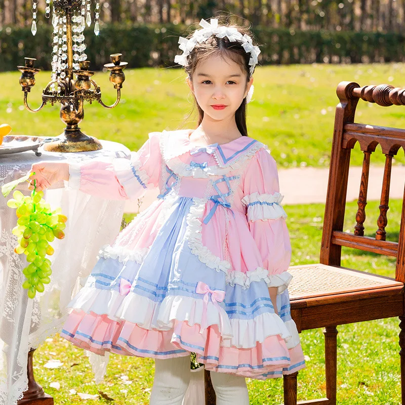 

Summer Kids Spanish Lolita Princess Ball Gown Girl Vintage Luxurious Dresses Baby Girls Birthday Gift Children Turkey Dress