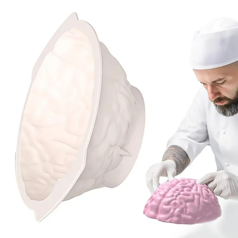 

Brain Jello Mold Humans Brain Cake Molds Halloween Creative Mold Realistic Brain Shape Brain Molds For Epoxy Resin Cake Decor