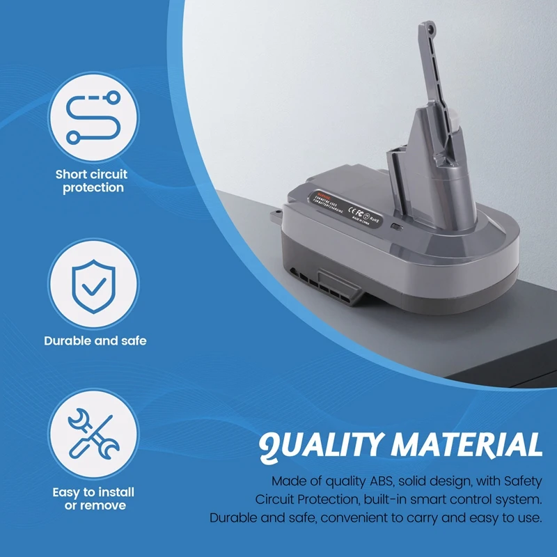 Сменный адаптер AR18DSV7V8 для AEG RIDGID 18 в Dyson V7V8 литий-ионной батареи