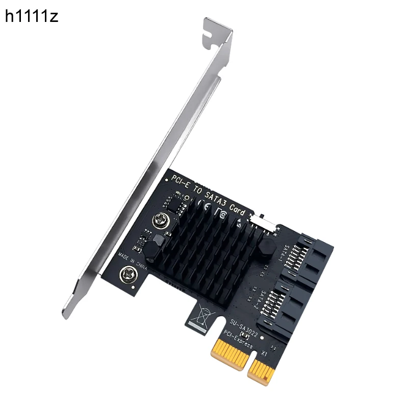 

Плата расширения с 2 портами SATA PCI Express PCIE на SATA 3,0 усилитель порта 6G SATA3 контроллер переходник преобразователь чип ASM1061