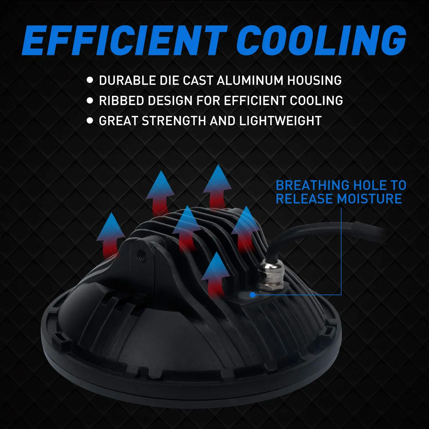 Фонарь головного света для Jeep Wrangler 7 дюймов 75 Вт 2 шт.