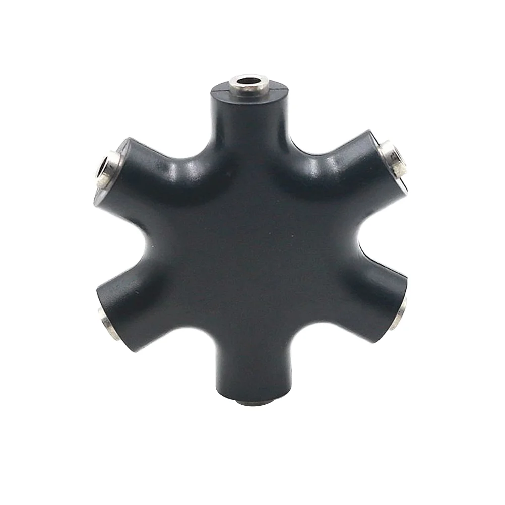 6-контактный разветвитель Снежинка 35 мм для аудио наушников адаптер