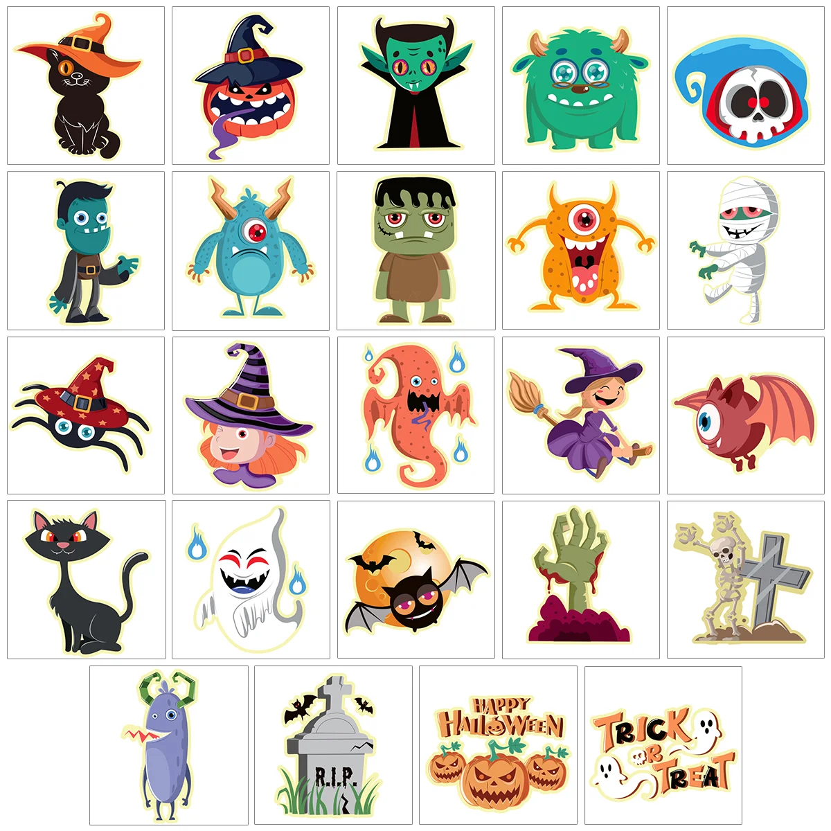 

144pcs Temporary Stickers Creative Luminous Funny Festival Stickers for Body Pumpkin Trick or Treat Spider Bat
