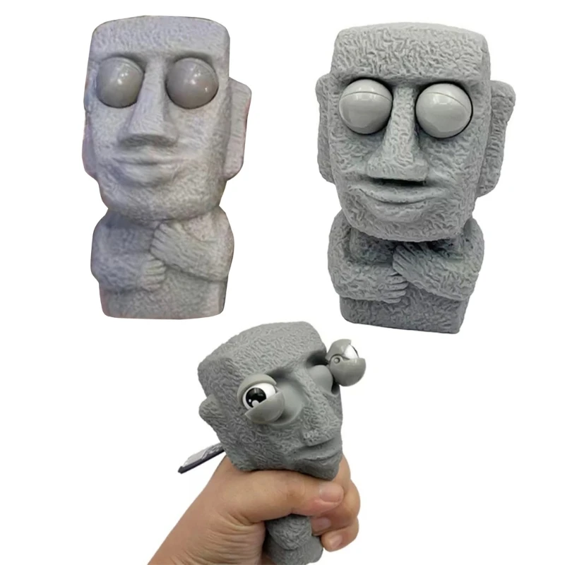 

Squishy Fidgets Squeeze Toy EyePopping Rock Man Stress Toy Spoof Practical Joke Props for Adult Kids ADD AnxietyTherapy