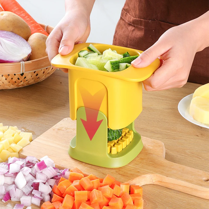 

Multifunctional Vegetable Cutter Carrot Potato Onion Dicing Tool Practical Vegetable Chopper Hand Pressure Cutter Kitchen