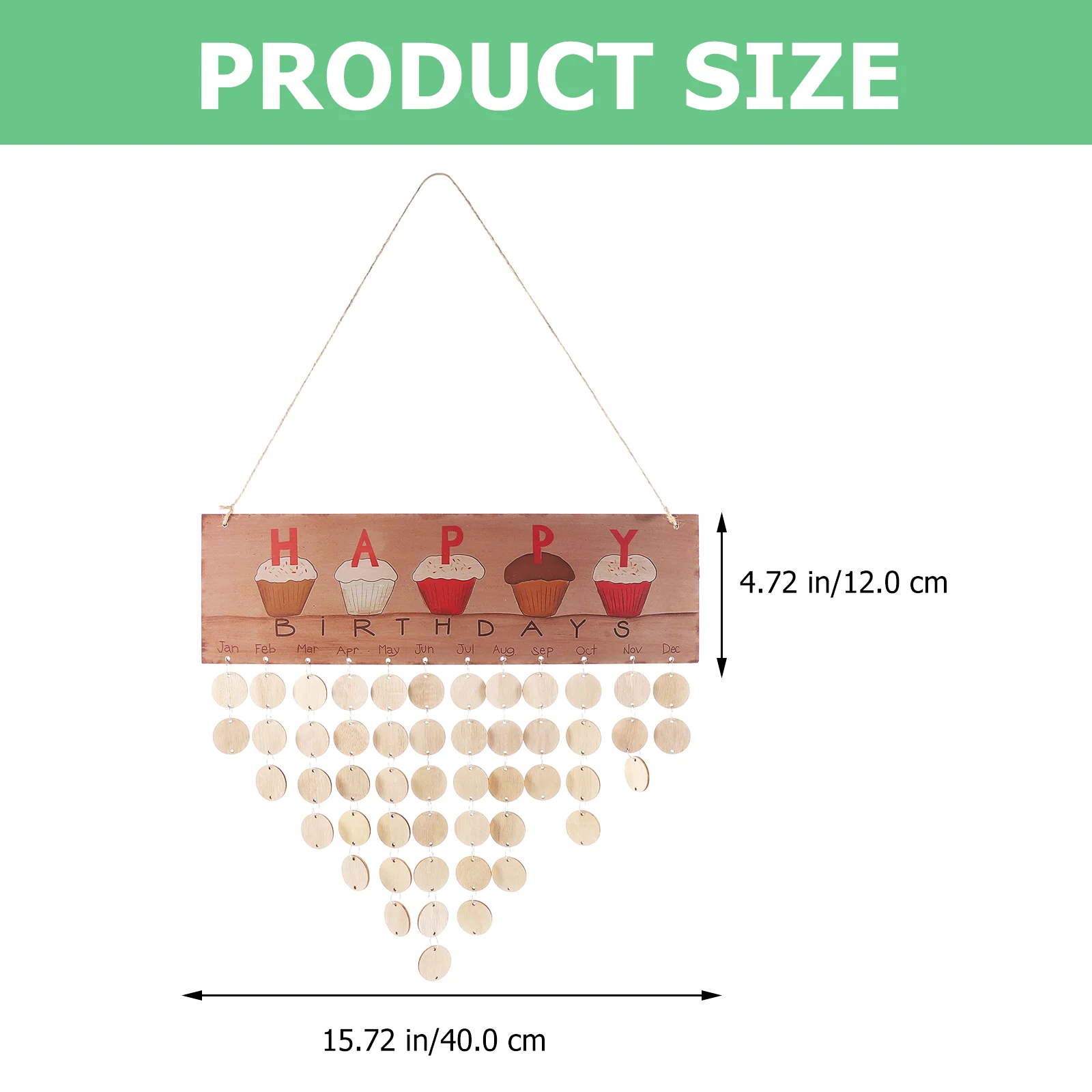 Календарь на день рождения украшение деревянная подвесная рабочая доска