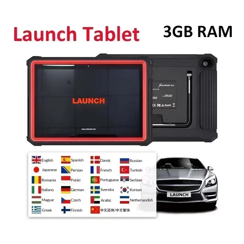 

Планшет Launch X431 10,1 дюйма, 2 ГБ ОЗУ, 64 ГБ, память Android Lenovo Bluetooth для диагностических инструментов OBD2