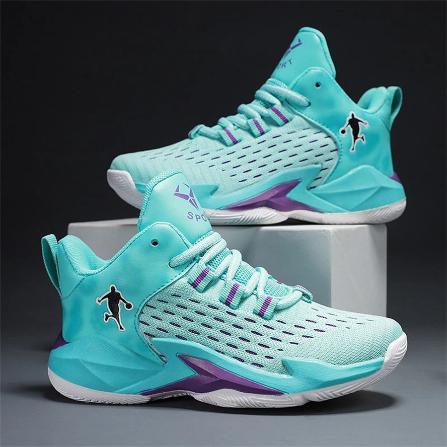 New Kids Basketball Shoes Students Running Shoes Brand Jordans Mesh Breathable Sports Shoes Boys High Top Basketball Sneakers