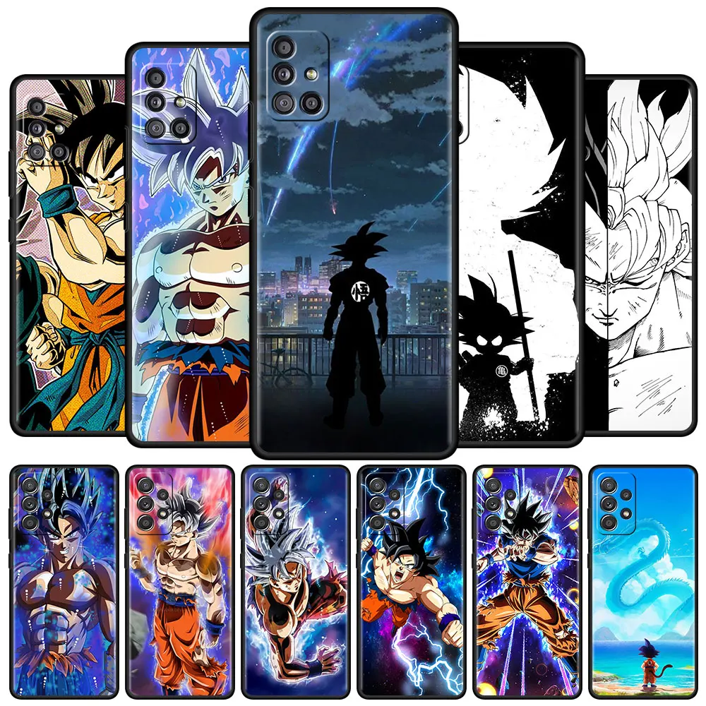 

Black Celular Case For Samsung Galaxy A51 A52 A71 A21s A12 A72 A50 A31 SmartPhone Estuche Funda A22 Japanese Manga Dragon Ball