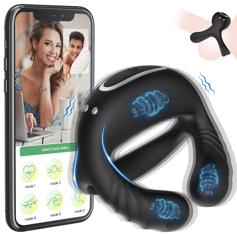 Мужское вибрирующее кольцо на член приложение дистанционное управление