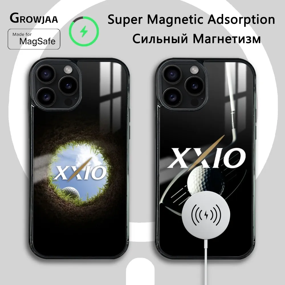 Роскошный чехол для телефона X-XxioS Golf IPhone 16 15 14 13 12 11 Pro Max Plus Mini Magsafe Mirror беспроводной