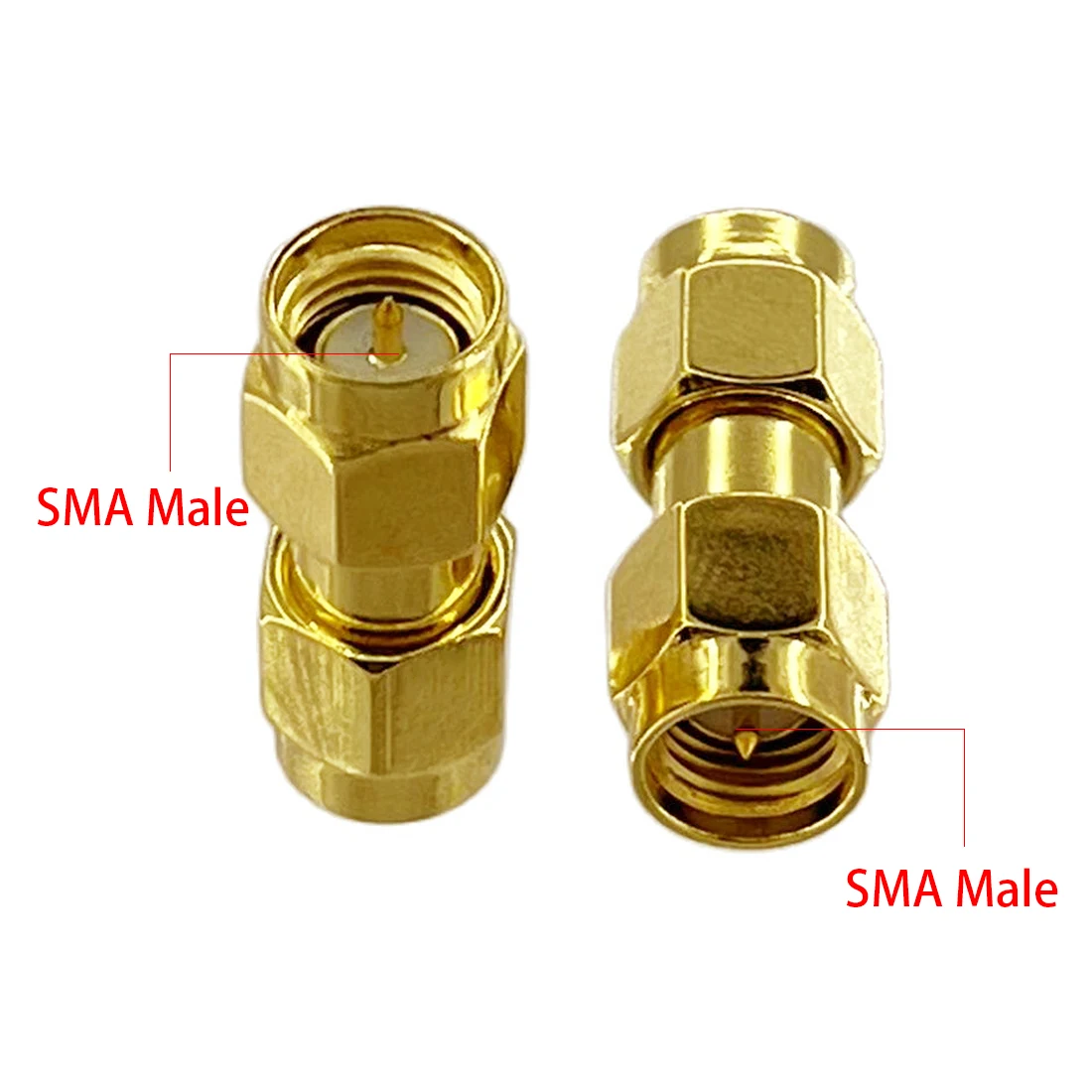 

Adapter RF/RP SMA Male to RF/RP SMA Male Straight Connector Adapter Goldplated New