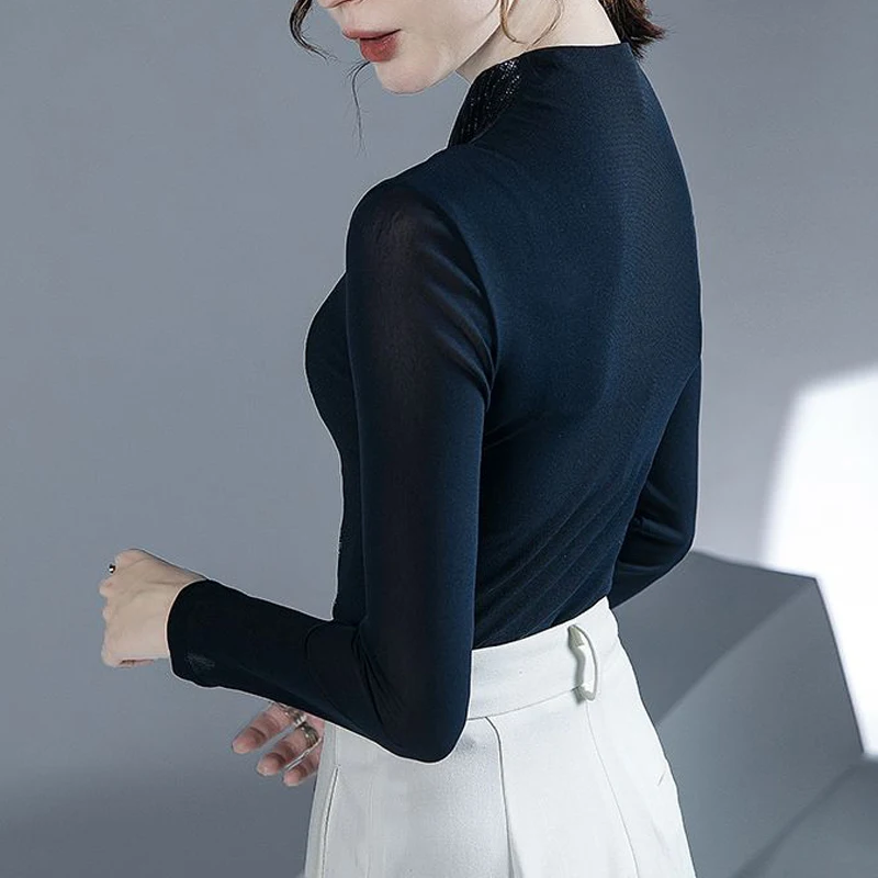 2023 Женская пикантная прозрачная сетчатая Лоскутная яркая шелковая винтажная