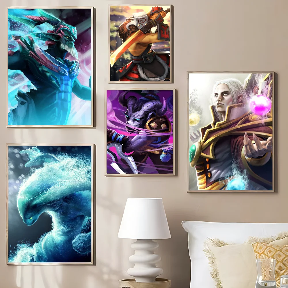 Dota2 Whitepaper Poster Retro Kraft Paper Sticker DIY Room Bar Cafe Vintage Decorative Painting