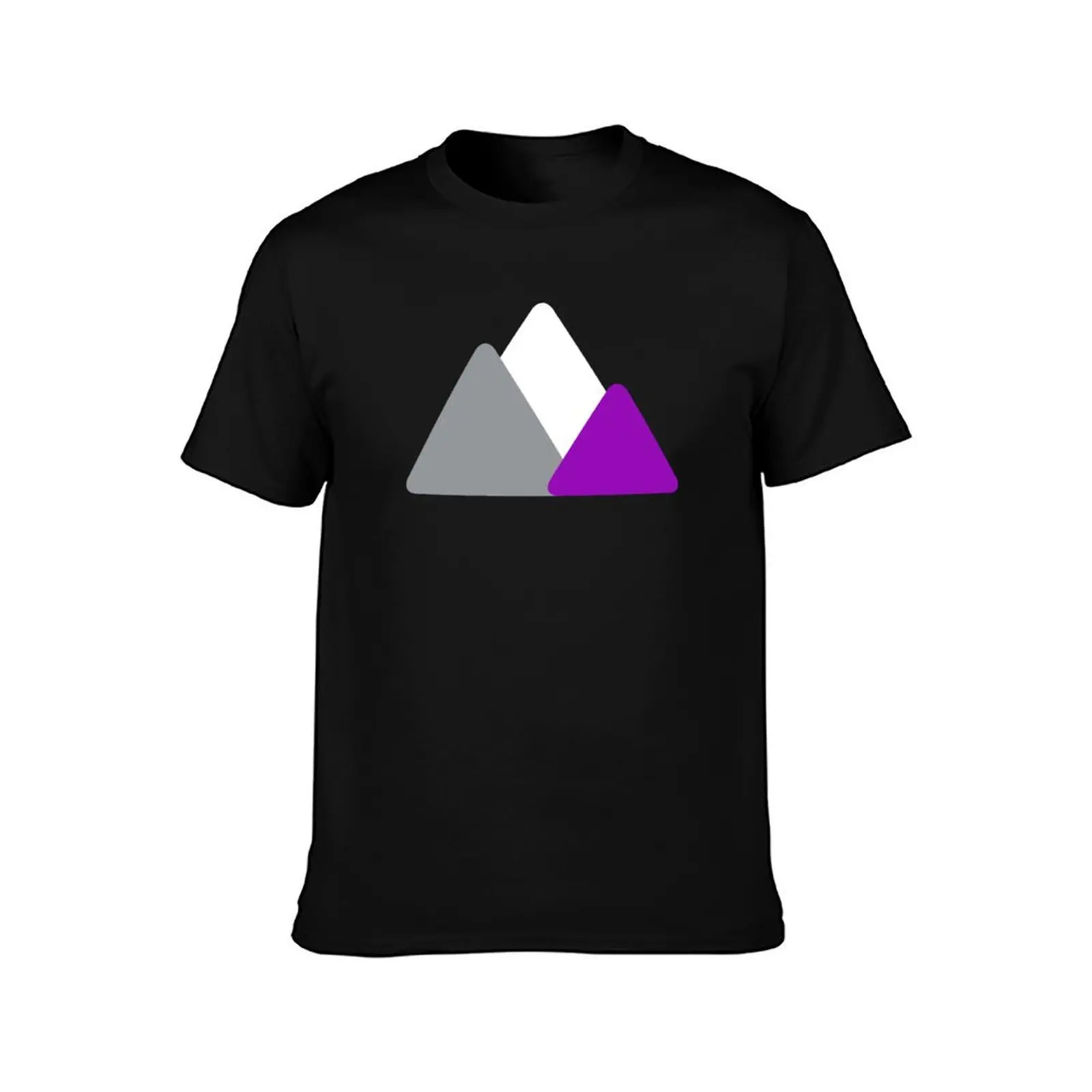 Фото Асексуальные горы. Футболка Asexual Pride, мужская футболка, хлопковая футболка для мужчин, футболка из 100% хлопка, мужская повседневная футболка №2