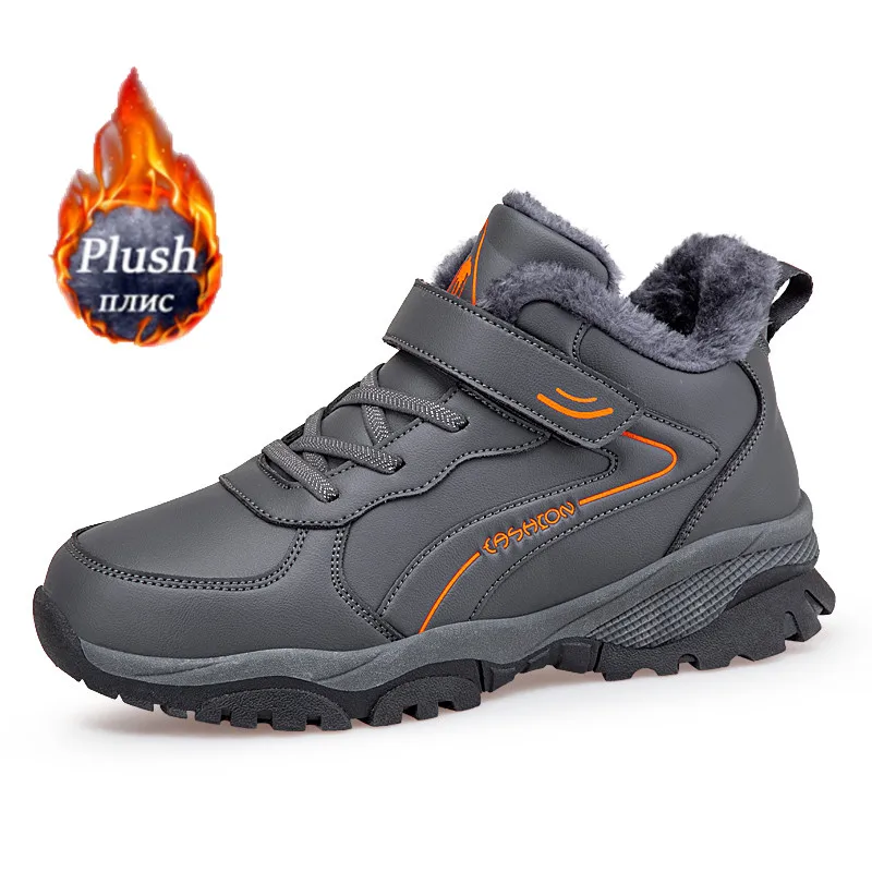 

2022 Winter Men Boots Waterproof Snow Boots Men Winter Shoes Warm Plush Hiking Footwear Plus Non-slip Unisex Ankle Winter Boots
