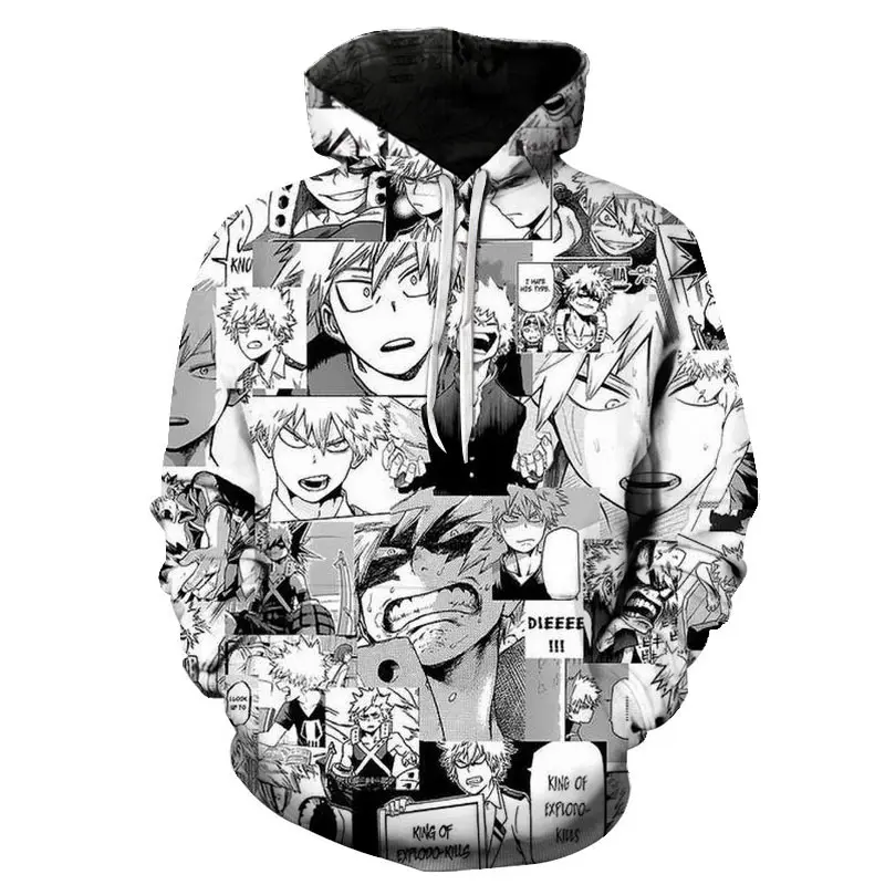 

Solid color comi hoodies streetwear Blouse Have a hat hoodies Oversized ventilate hoodies No zipper 3d printing Anime characters