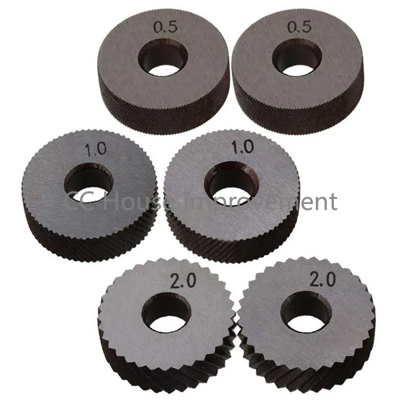 

2pcs Positive & Negative Knurling Tool Diagonal Knurl Wheel 2mm Pitch