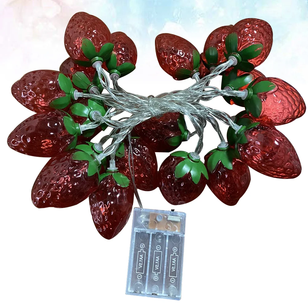 

1 PC 20 LEDs LED String Lights Strawberry Romantic Decoration for Wedding Birthday Bedroom Party