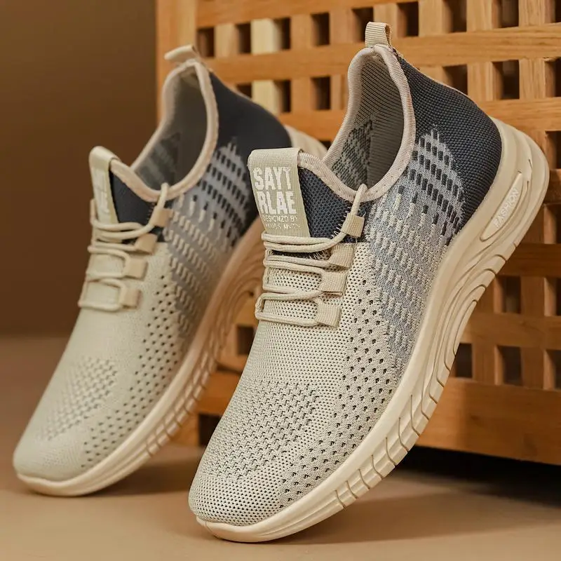 

Men's Shoes 2023 New Autumn Breathable Mesh Fly Woven Mesh Shoes Men's Casual Boys Increased by Fashionable Sports Shoes