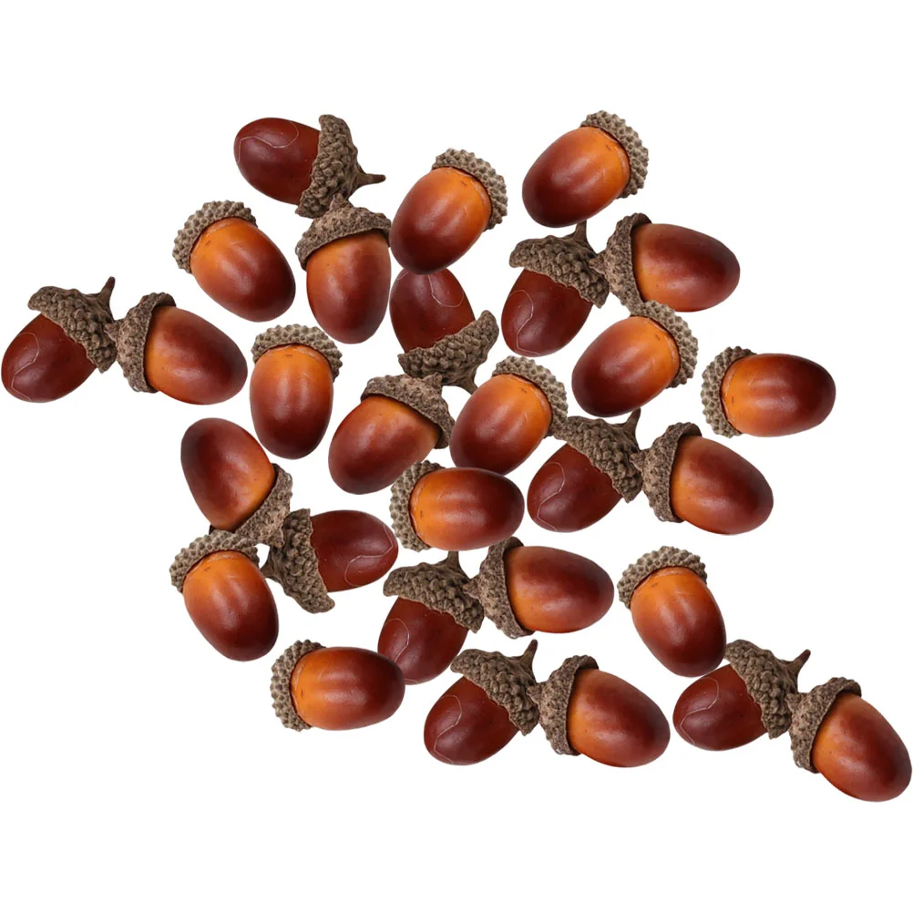 

Acorns Artificial Small Pine Cones Simulation Fake Acorn Bulk Christmas Fruit Ornaments Lifelike Props Decoration Decorations