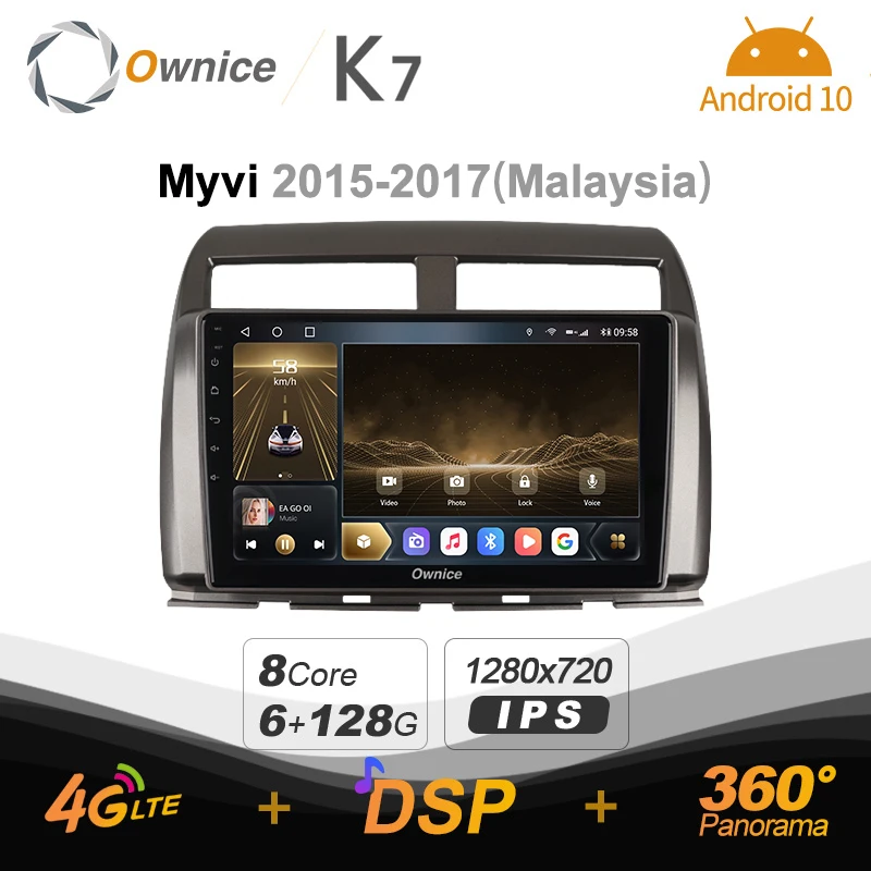

Автомобильное мультимедийное радио Ownice K7 Android 10,0 для MYVI 2015 - 2017 GPS Видео плеер 6G + 128G быстрая зарядка коаксиальный HDMI 4G LTE