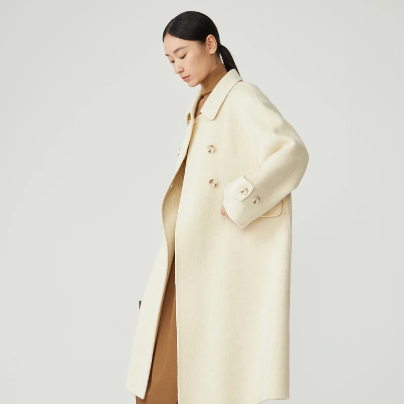 Двусторонний дафлкот Indicia из 00% овечьей шерсти шерстяная куртка художественная