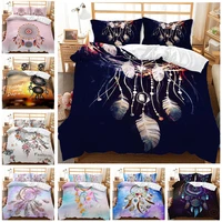 dream catcher feather comforter coverkids bohemian mandala bedding set queen sizetie dye purple duvet cover for girl boy teens