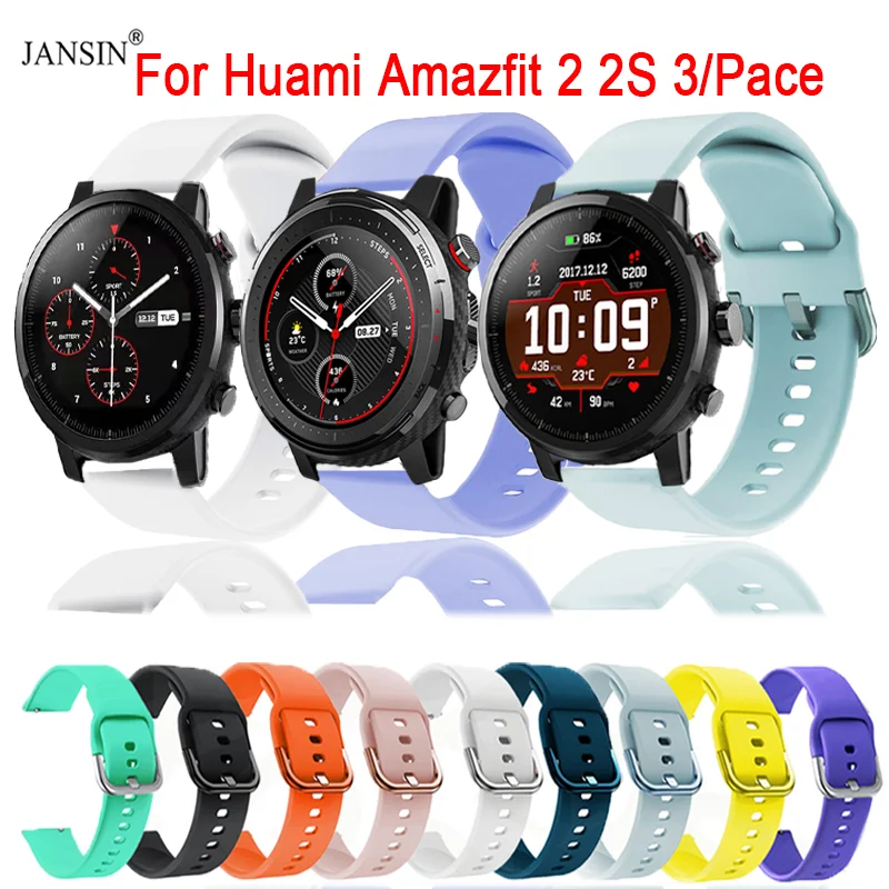 

Sport Silicone Strap For Amazfit Stratos 2 2S 3 Watchband Bracelet For Huami Amazfit Pace Band Smart Wristband Fashion Accessory