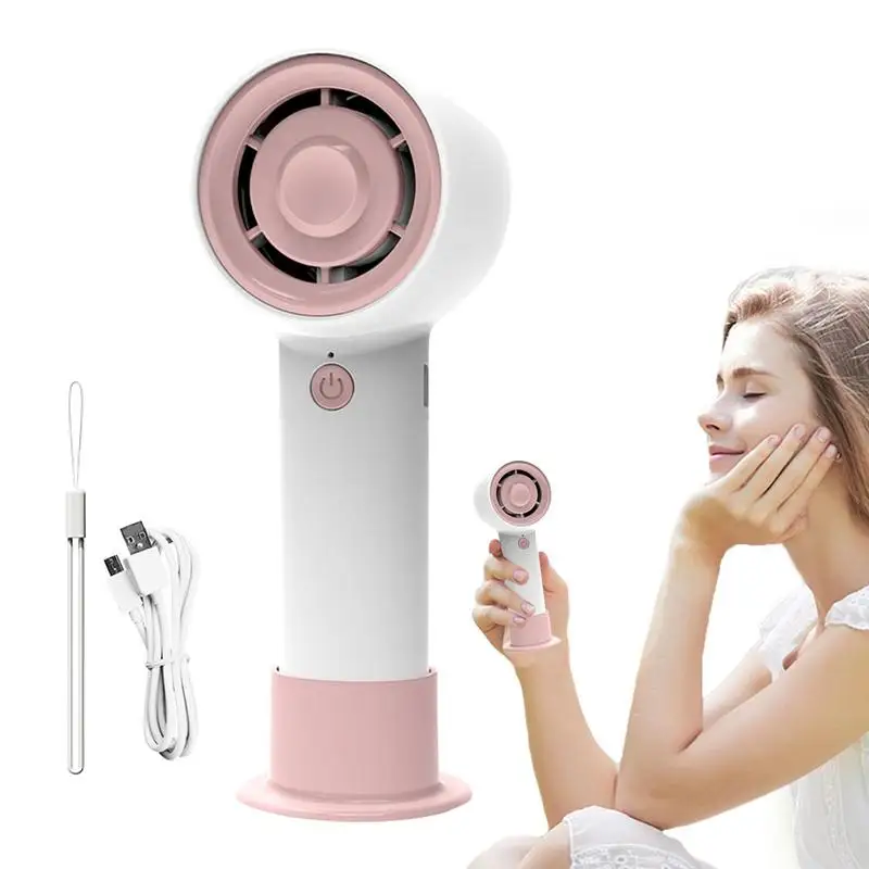 

USB Mini Handheld Fan Outdoor Cooling Fans Creative Desktop Office Mute Charging Portable Handheld Rechargeable Fan