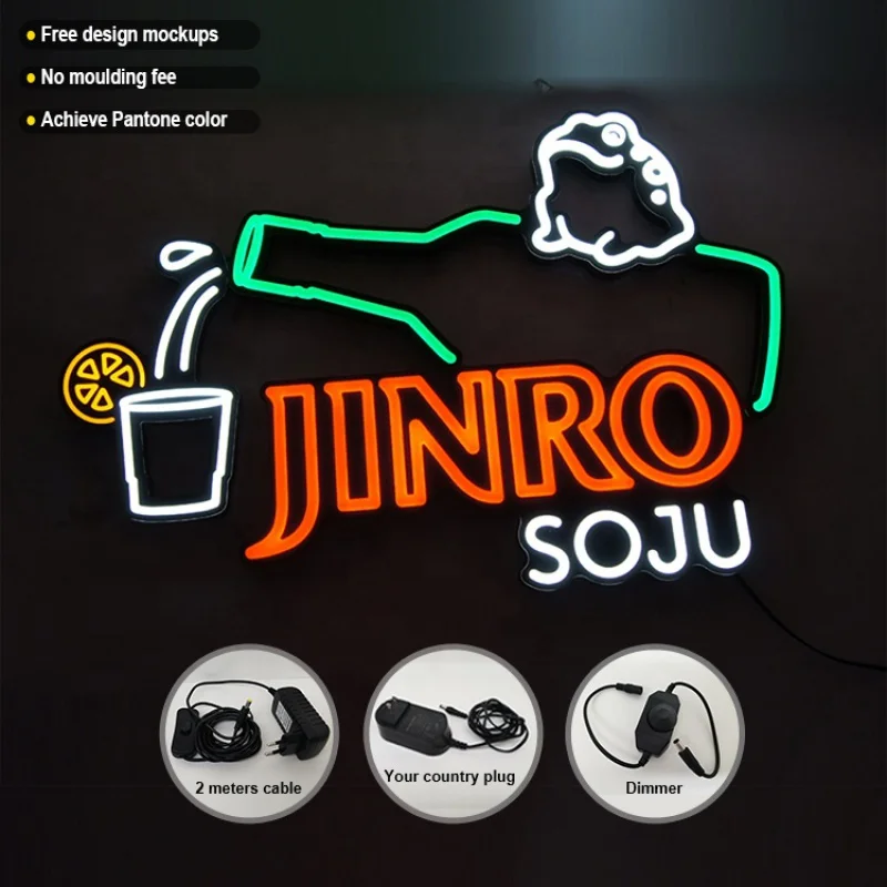 

No Mold Fee Japanese Neon Sign Restaurant Store Bar Custom Led Logo Neon Sign Acrylic