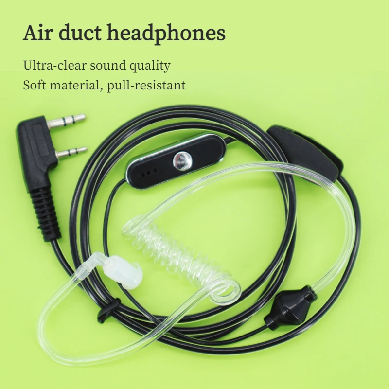 Air Acoustic Tube Headset For Baofeng Radio Walkie Talkie K Port Earphone PTT With Microphone For UV-5R 888s Guard Earbuds