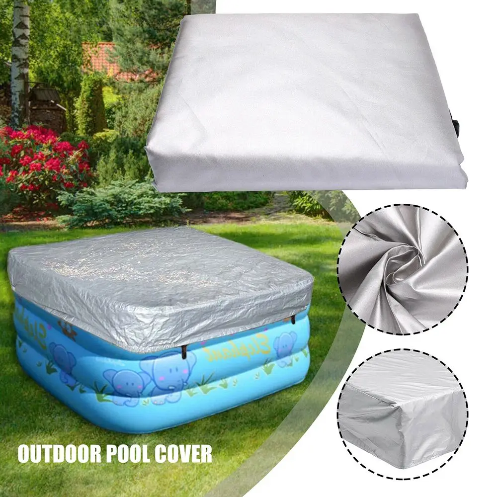 

Square Spa Bathtub Swimming Pool Waterproof Cover Outdoor Garden Courtyard Anti-Fall Leaves Anti-UV Spa Hot Tub Dust Protector