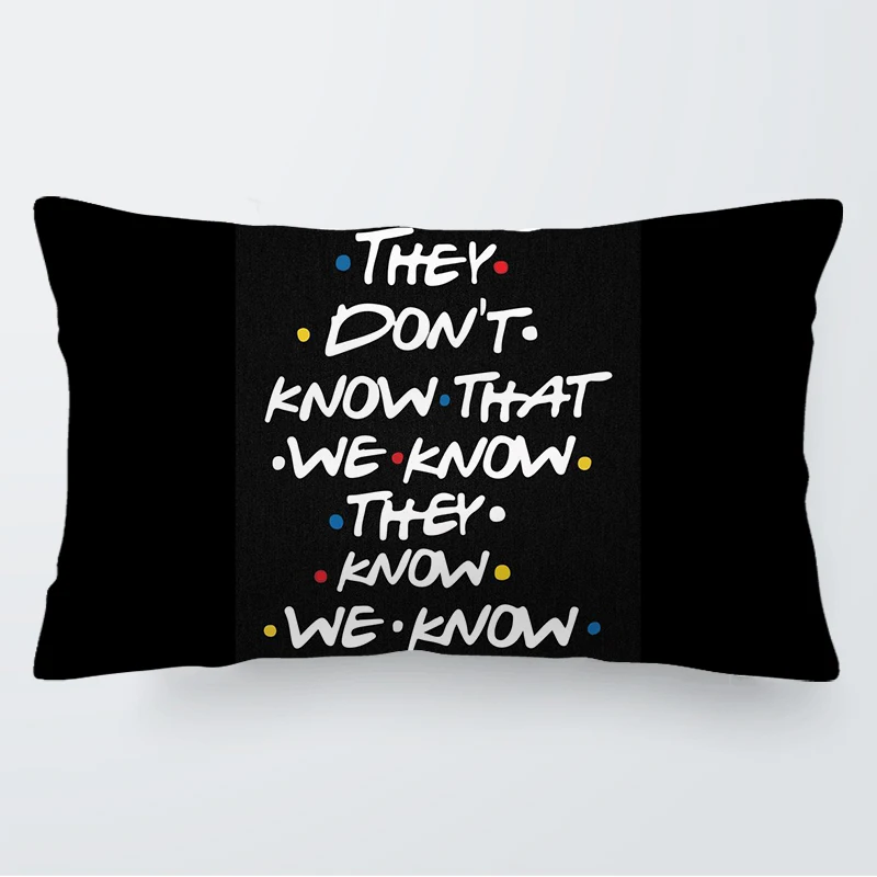 30cmx50cm 50CMX50CM black background friends Short plush fabric rectangle throw pillow covers cushion cover decorative pillows |