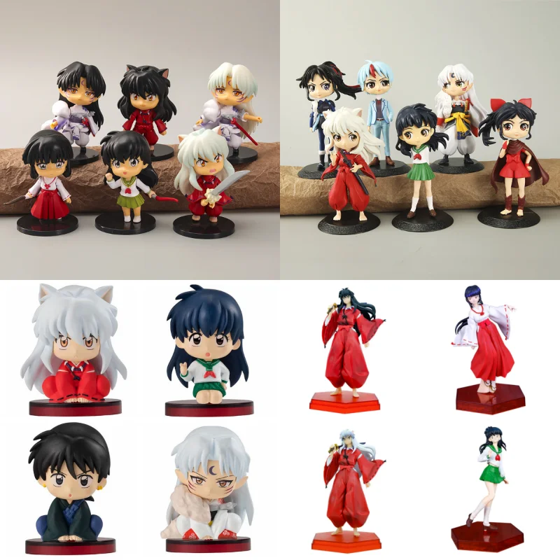 

Мультяшные аниме куклы Inuyasha 4-18 см, Sesshoumaru Higurashi Kagome Moroha Setsuna Higurashi Towa, Милая модель ручной работы, подарок