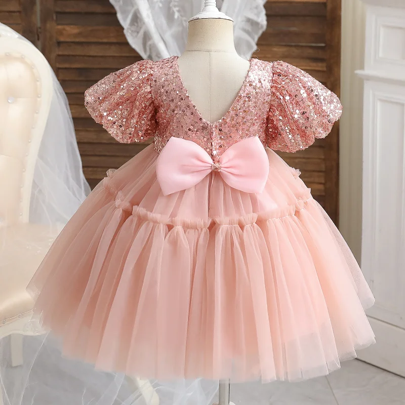 Toddler Baby Baptism Dresses Princess Party Dress Christening Tutu Gown Vestido 1-3 Year Birthday Dress for Baby Girl Clothing