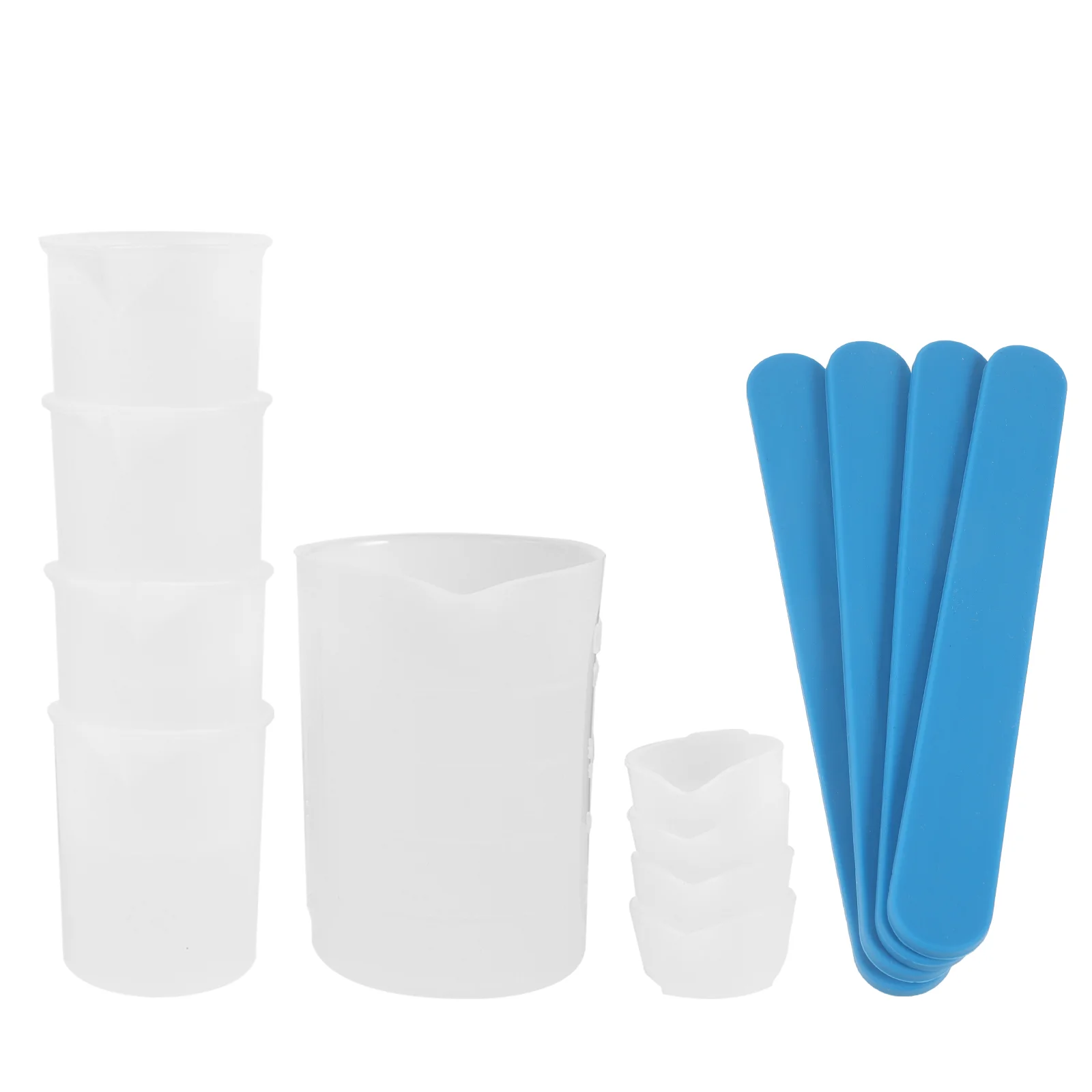 Silicone Measuring Cup Set Epoxy Resin Supplies Cups Mixing Tool Kit Stir Sticks