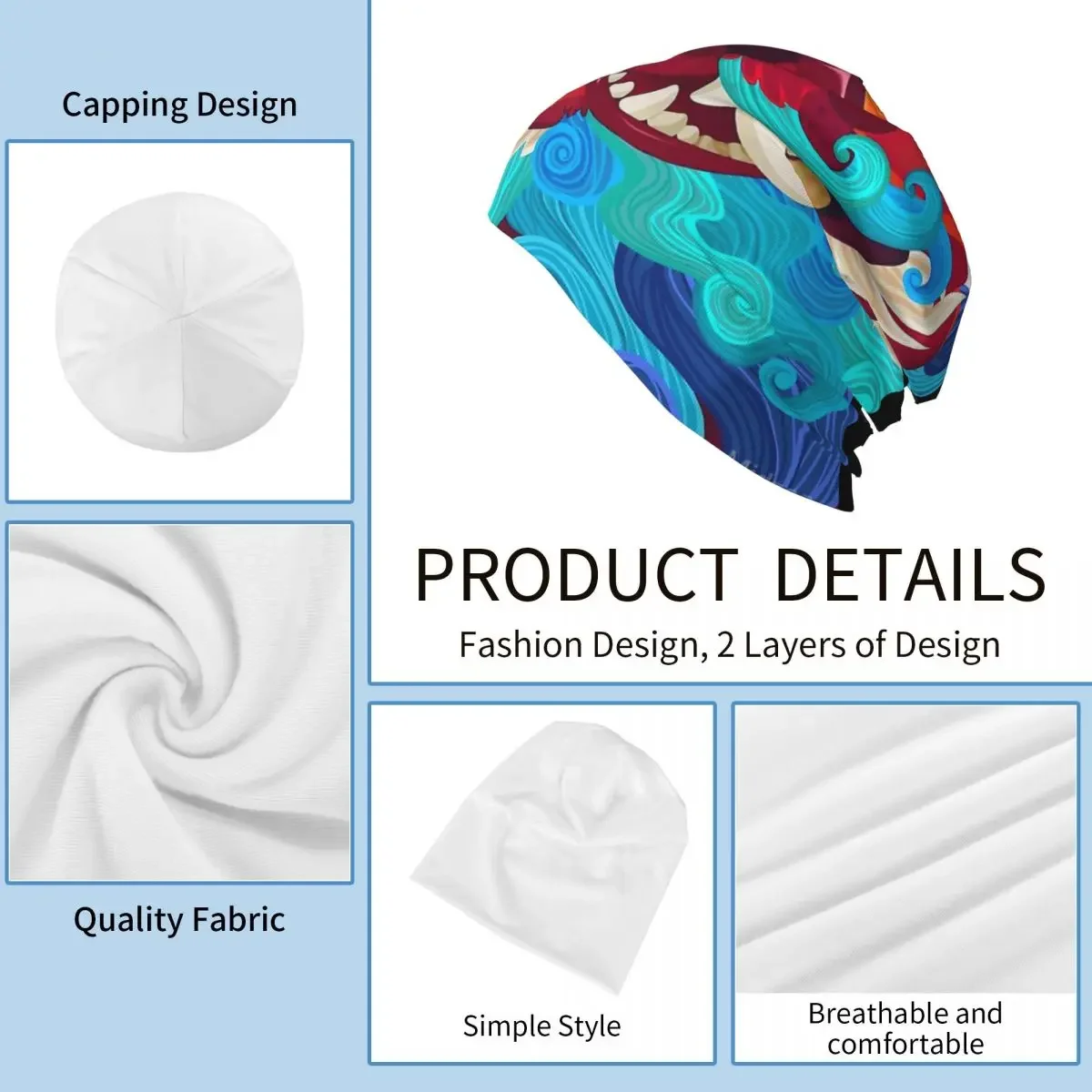 Мужская шапка Dragon Jaws тонкая уличная шапочки A Totem of Nation облегающие шапки новые