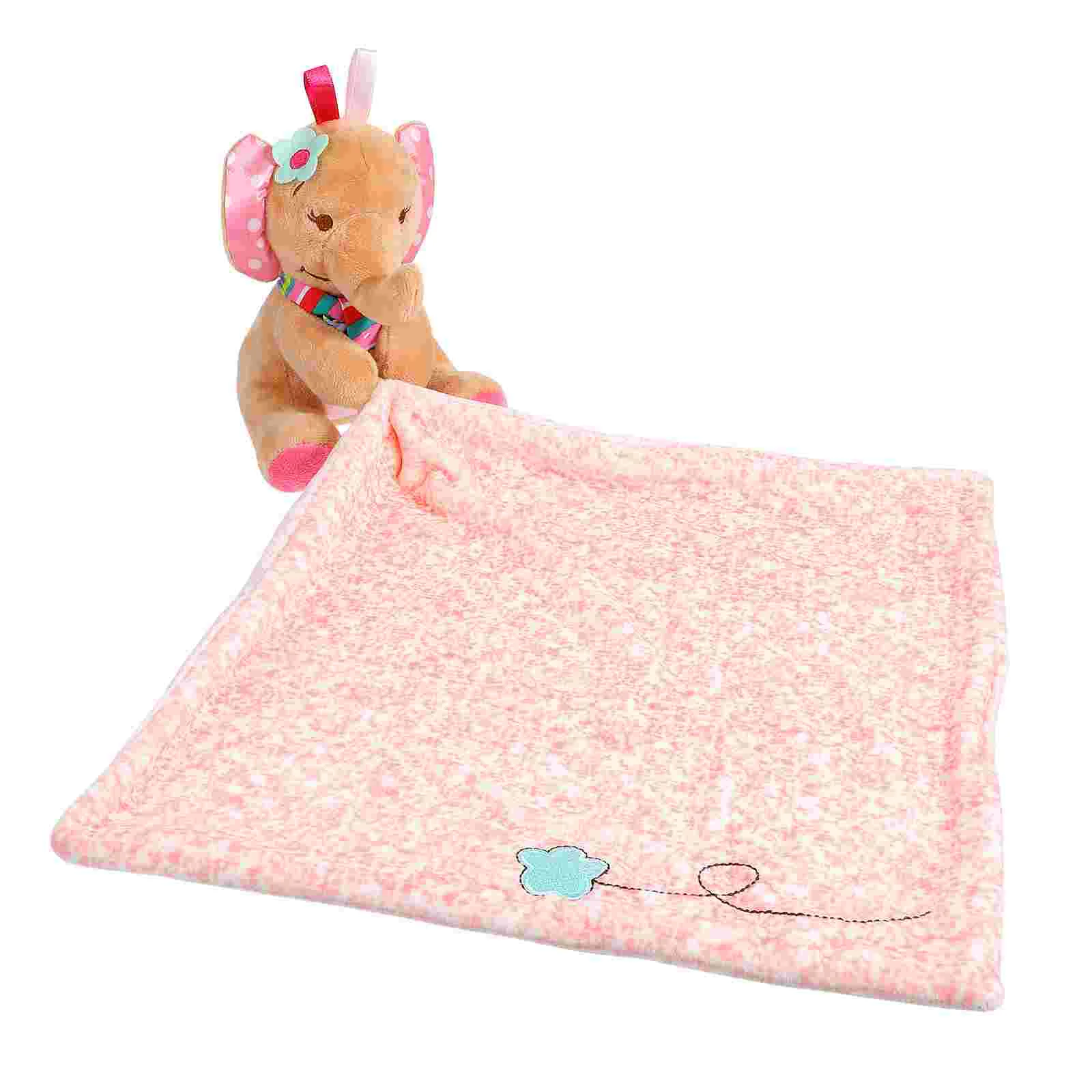 

Newborn Toys Baby Feeding Bib Appease Towel Indant Sleeping Soothing Elephant Pattern Infant Appeasing Weaning Boy
