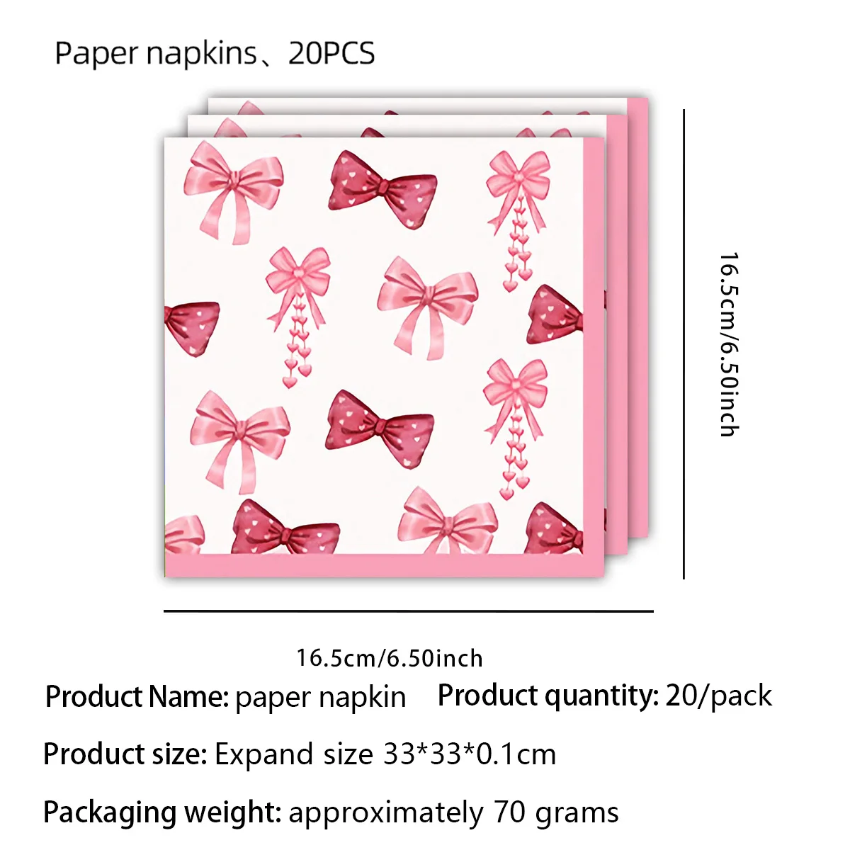 Одноразовая посуда на тему розового банта день рождения бумажные тарелки