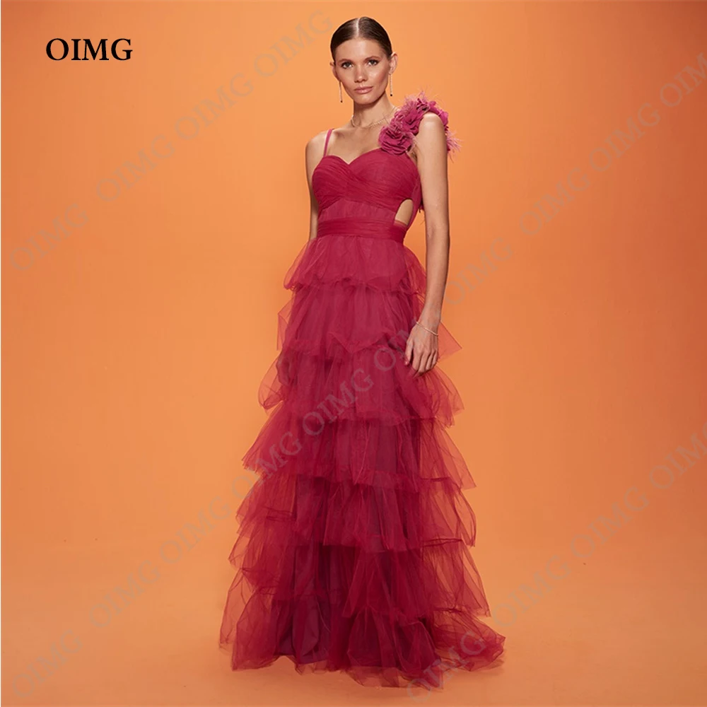 Простое ТРАПЕЦИЕВИДНОЕ красное вечернее платье на заказ для женщин Многоярусное