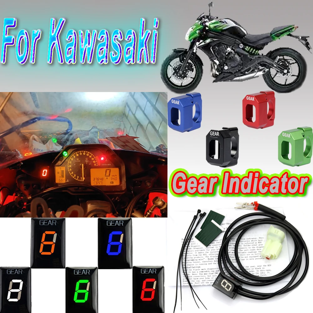 Motorcycle Gear Indicator Speed Display Meter For Kawasaki Z400 Z650 Z750 Z800 Z1000SX Versys 650 ZX6R Ninja 300 400 650 1000