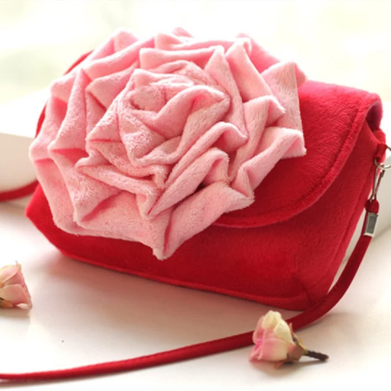 

Плюшевый цветочный женский мини Hanabag, брендовая 2023 женская сумка через плечо, Женский кошелек для телефона, сумка для девочек