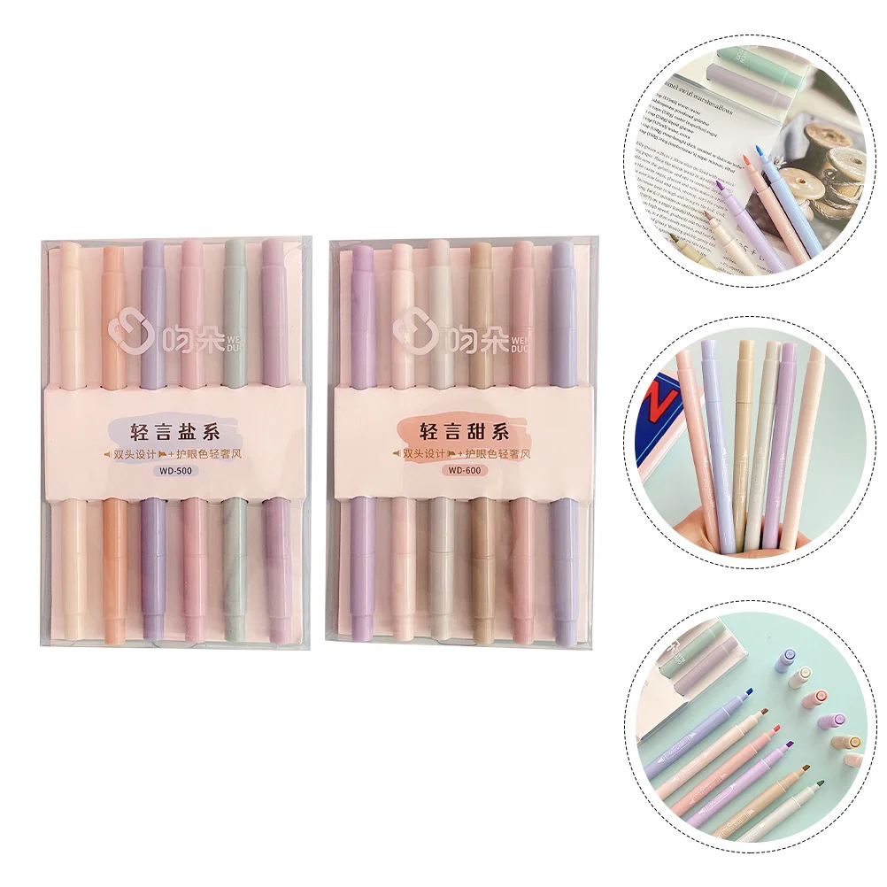 

Marker Pen Highlighter Markersmark Book Pens Highlighters Writing Drawing Neon Noting Office Portable Multi Function Household