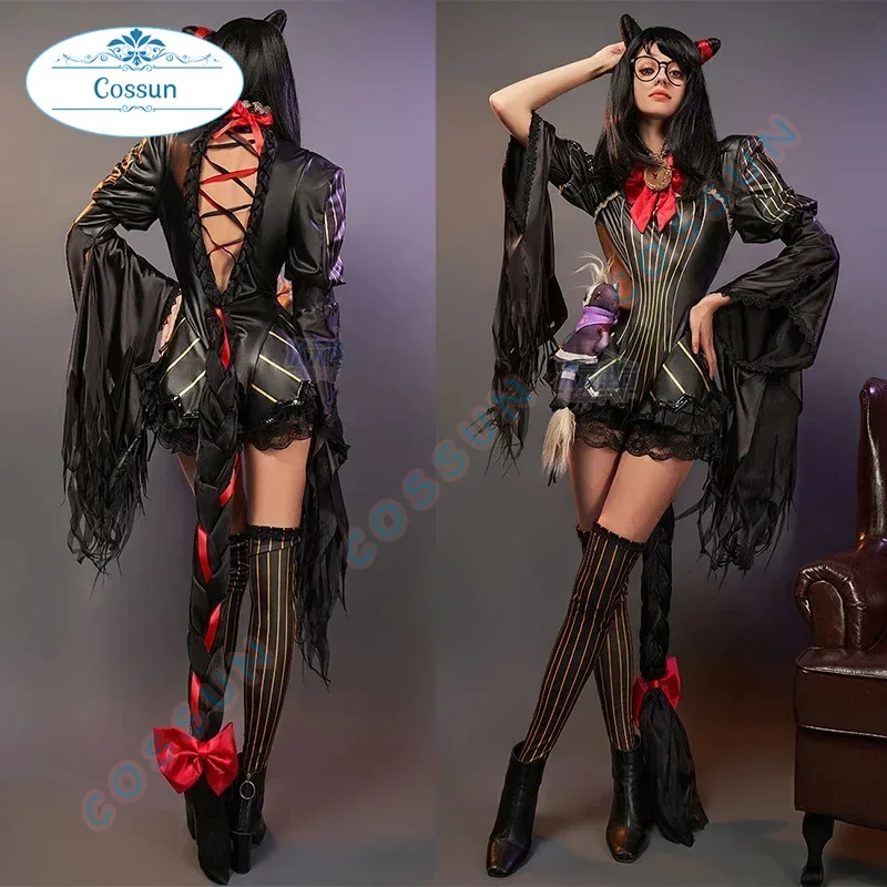 Игра Байонетта Косплей Костюм Хэллоуин Наряды Женская Одежда с кошачьими ушками