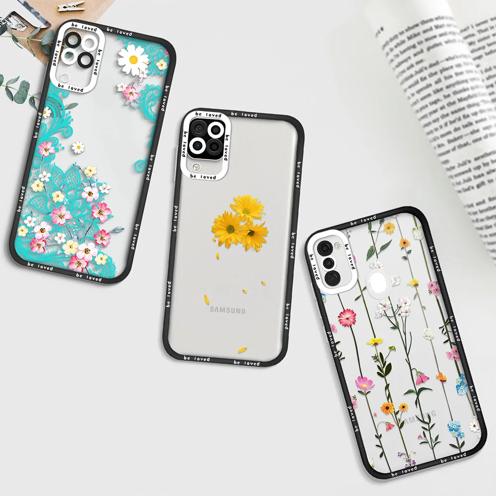 

Daisy Sunflower Phone Case for Samsung A11 A12 A71 A21S A32 4G A52 A52S A53 5G A72 S22 Plus S22Ultra Fashion Soft Back Cover