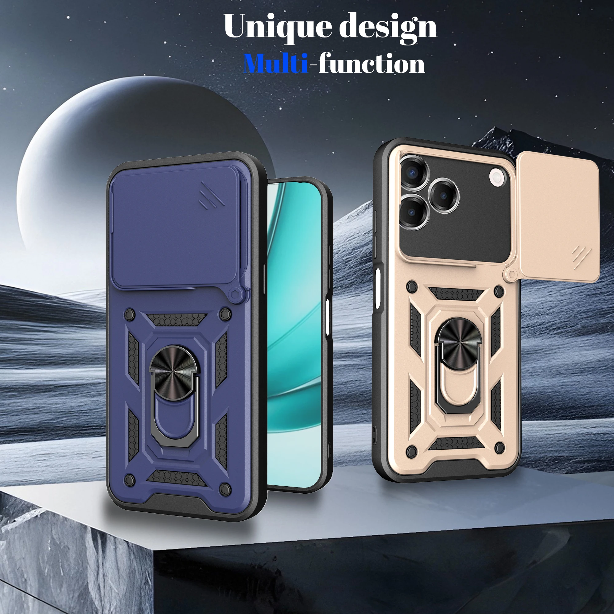 Фото Чехол для ZTE Blade V80 Pro 4G Nubia V80 Design V80 Vita с защитой камеры, кольцом-держателем и подставкой, полностью защитный чехол-капа/фунда №2